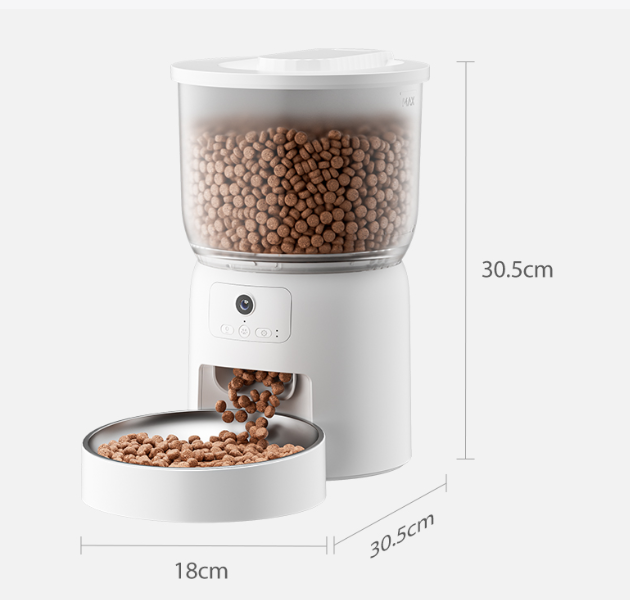 Automatic Pet Feeder with Camera , App-Controlled Pet - Food Dispenser