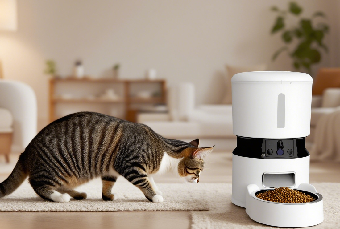 4L App-Controlled Smart Pet Feeder with Dual Cameras